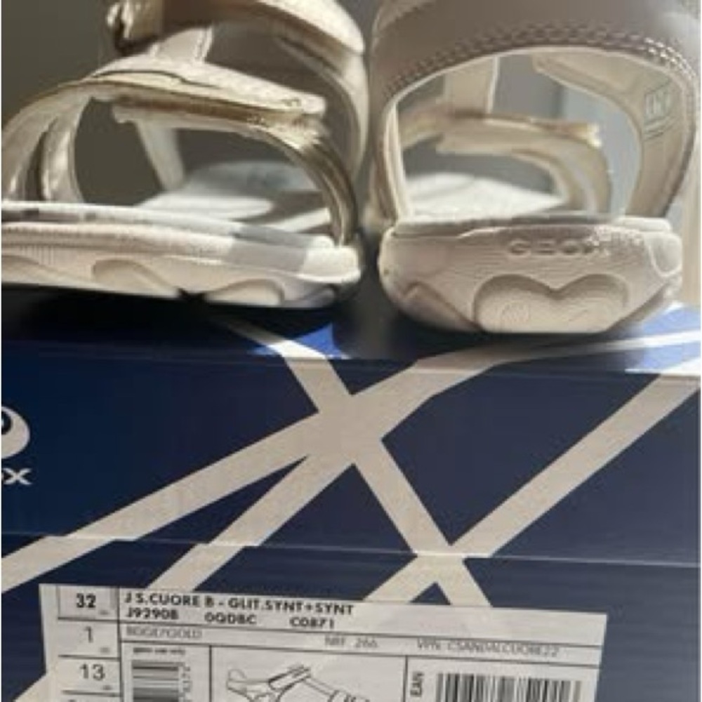 Geox White Sandals with Strappy Design